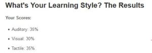 learning style result