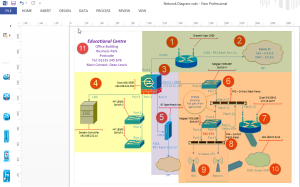 visio - splitting the area
