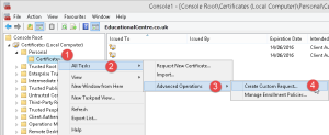 Create new Custom Certificate Request