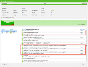 Veeam and Nimble Storage Integration - Backup from Snapshot - Job Session