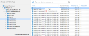 Veeam and Nimble Storage Integration - Storage Integration - Creating a Snapshot - Created Snapshot