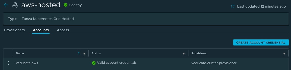 TMC - aws-hosted - account created