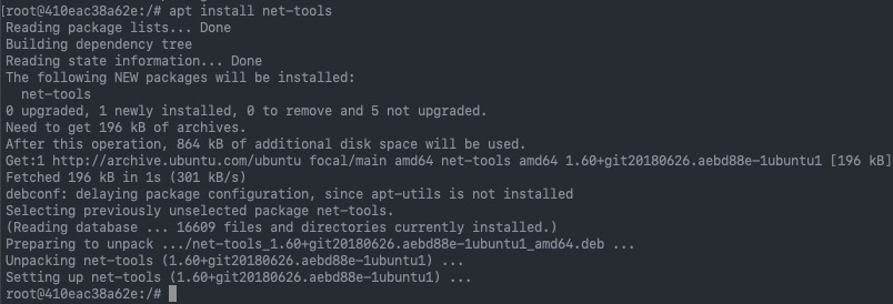 docker install updates to container