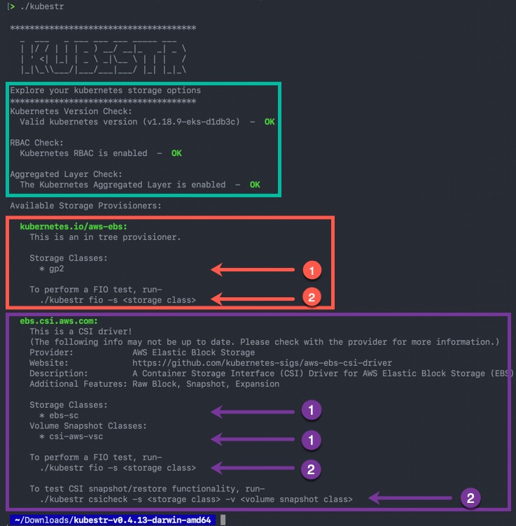 kubestr first run