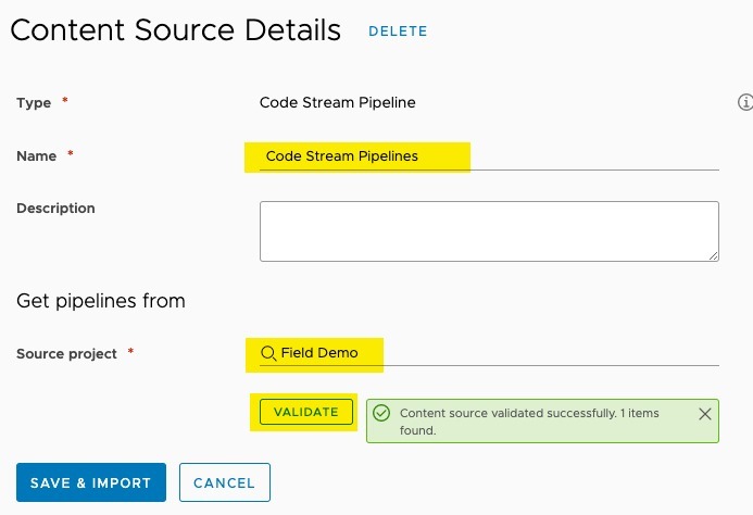 vRA Deploy Tanzu Guest Cluster - Service Broker - Create new Content Source - Content Source Details