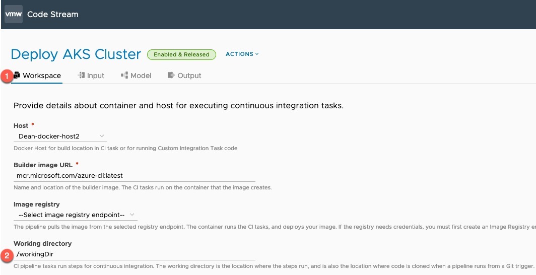 Code Stream - Preserve Artifacts - Pipeline - Workspace - Working Directory