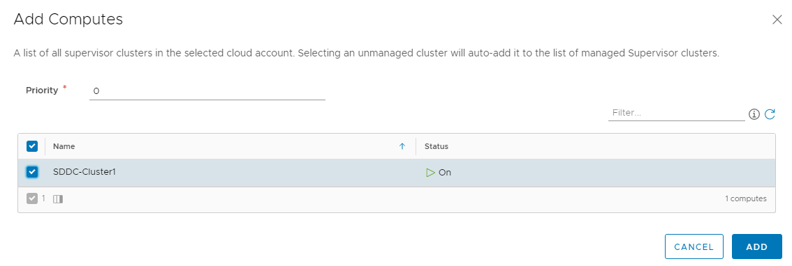 New Kubernetes Zone - Add Kubernetes zone - Provisioning - Add computes