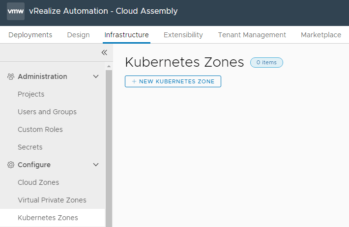 New Kubernetes Zone
