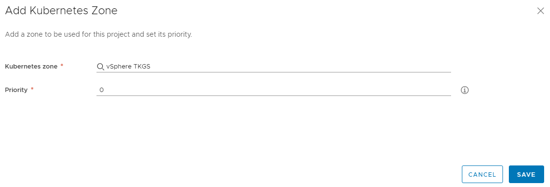 Projects - Add Kubernetes Zone 2