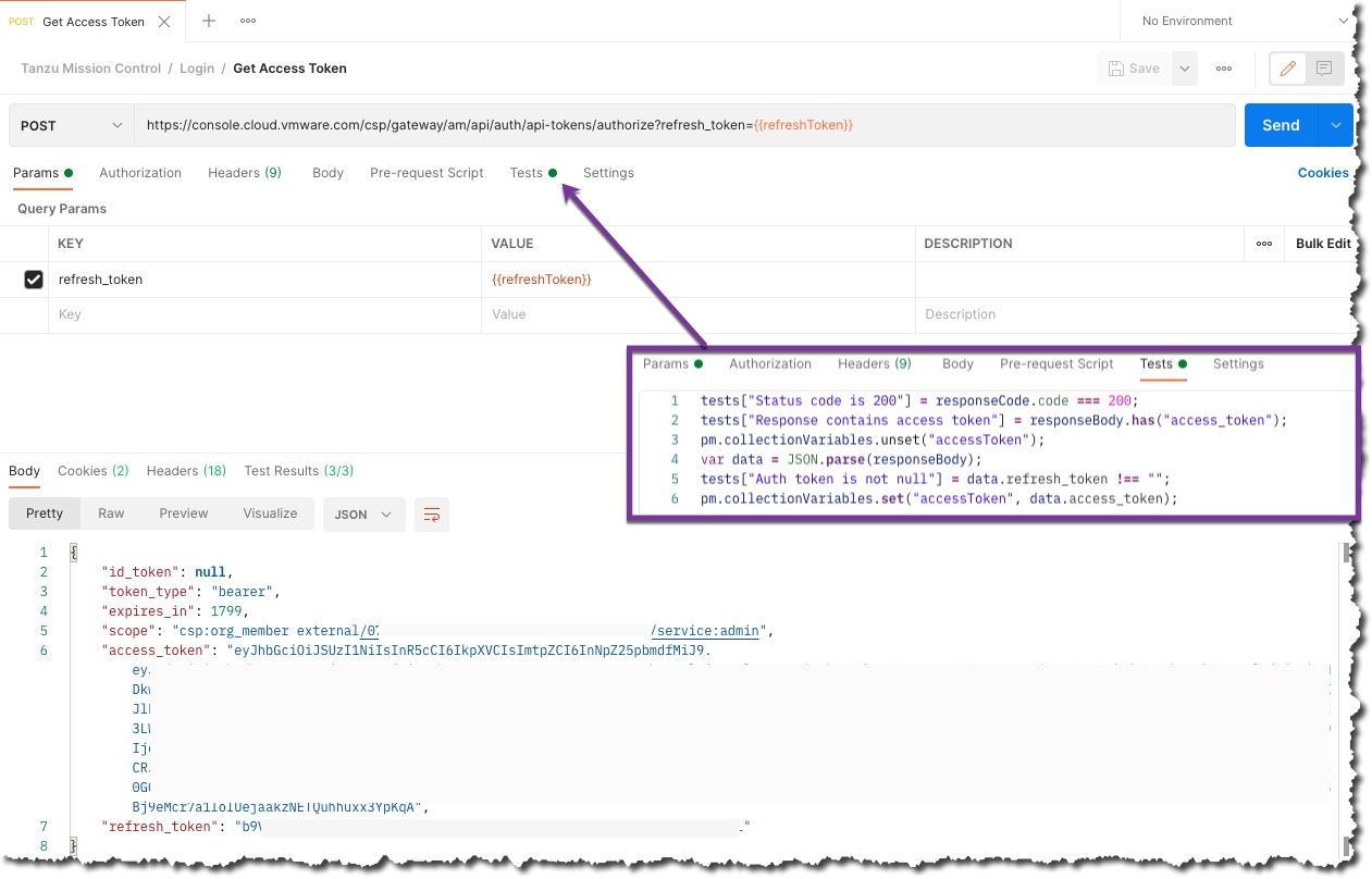 TMC API - Postman Collection - Login