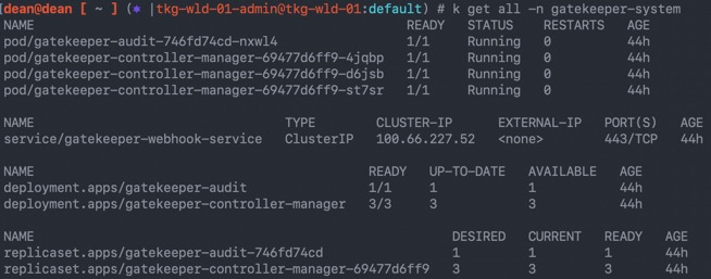 kubectl get all -n gatekeeper-system