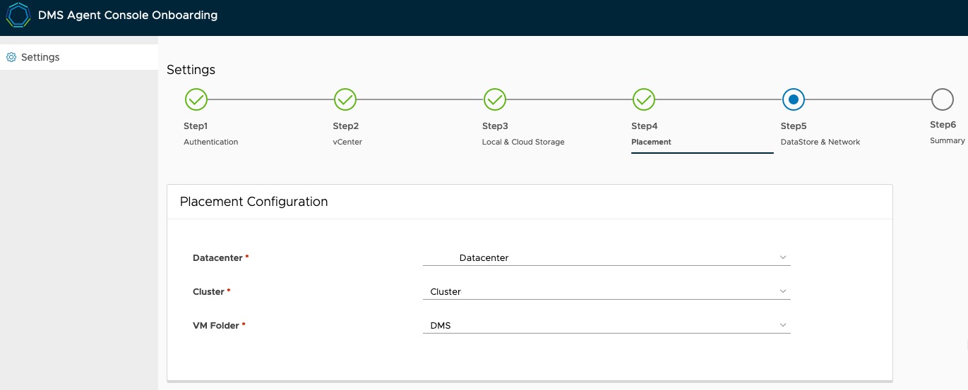 Data Management for Tanzu - Agent onboarding - Placement Configuration