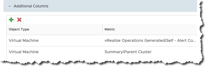vROPs - Dashboard Interaction - Edit target widget - Input Transformation - Additional Columns