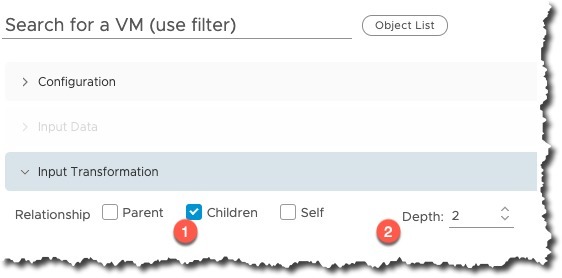 vROPs - Dashboard Interaction - Edit target widget - Input Transformation - Children Depth 2