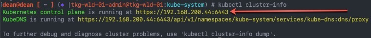 vROPs - kubectl cluster-info