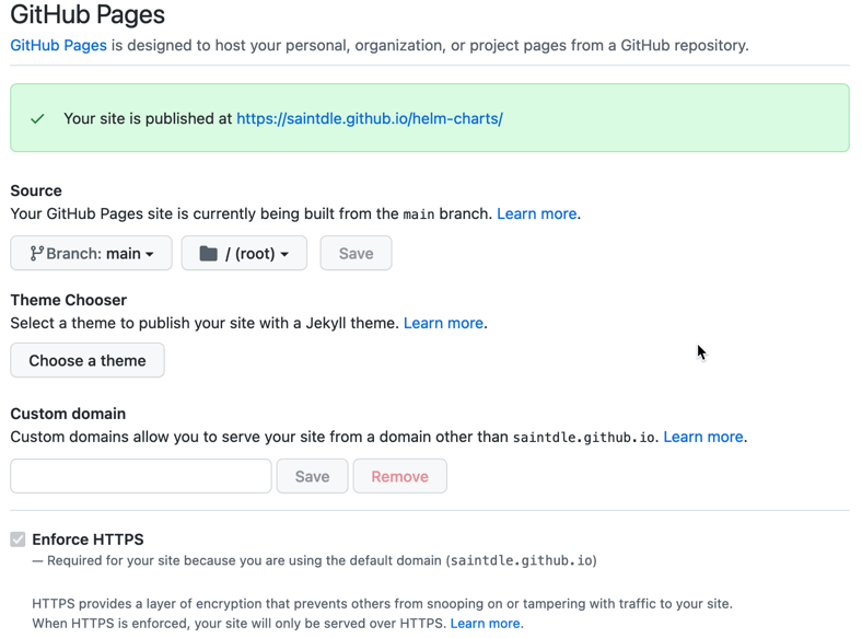 Create a GitHub Page within your repository - Your site is published