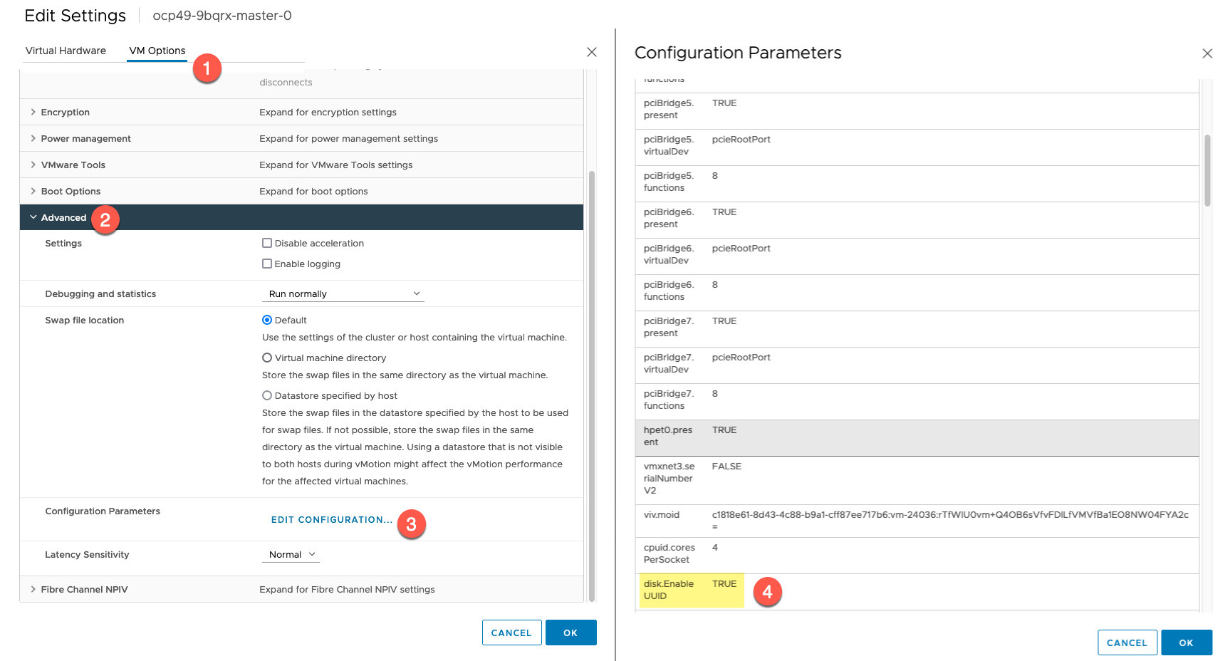 Enable Disk UUID - disk.EnableUUID - on all node vms