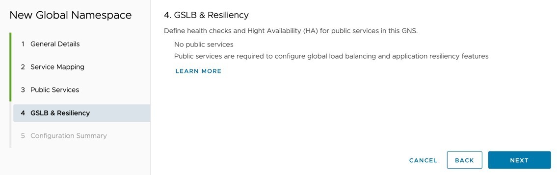 Tanzu Service Mesh - New Global Namespace - GSLB & Resiliency