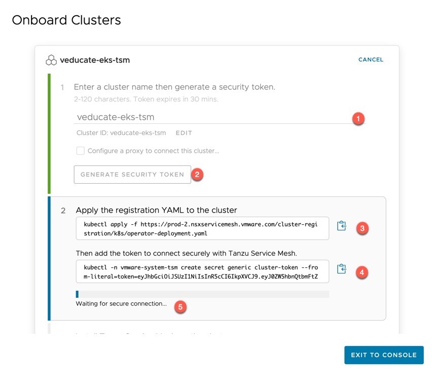 Tanzu Service Mesh - Onboard a Cluster
