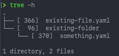 tree for existing folder files