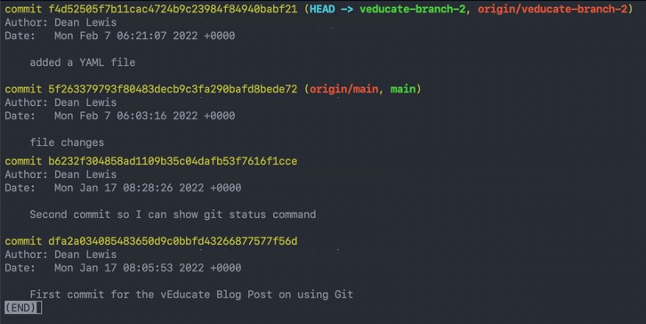 git log