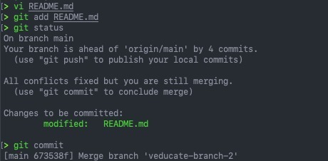 git merge - resolve conflict