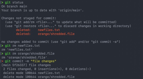 git rm