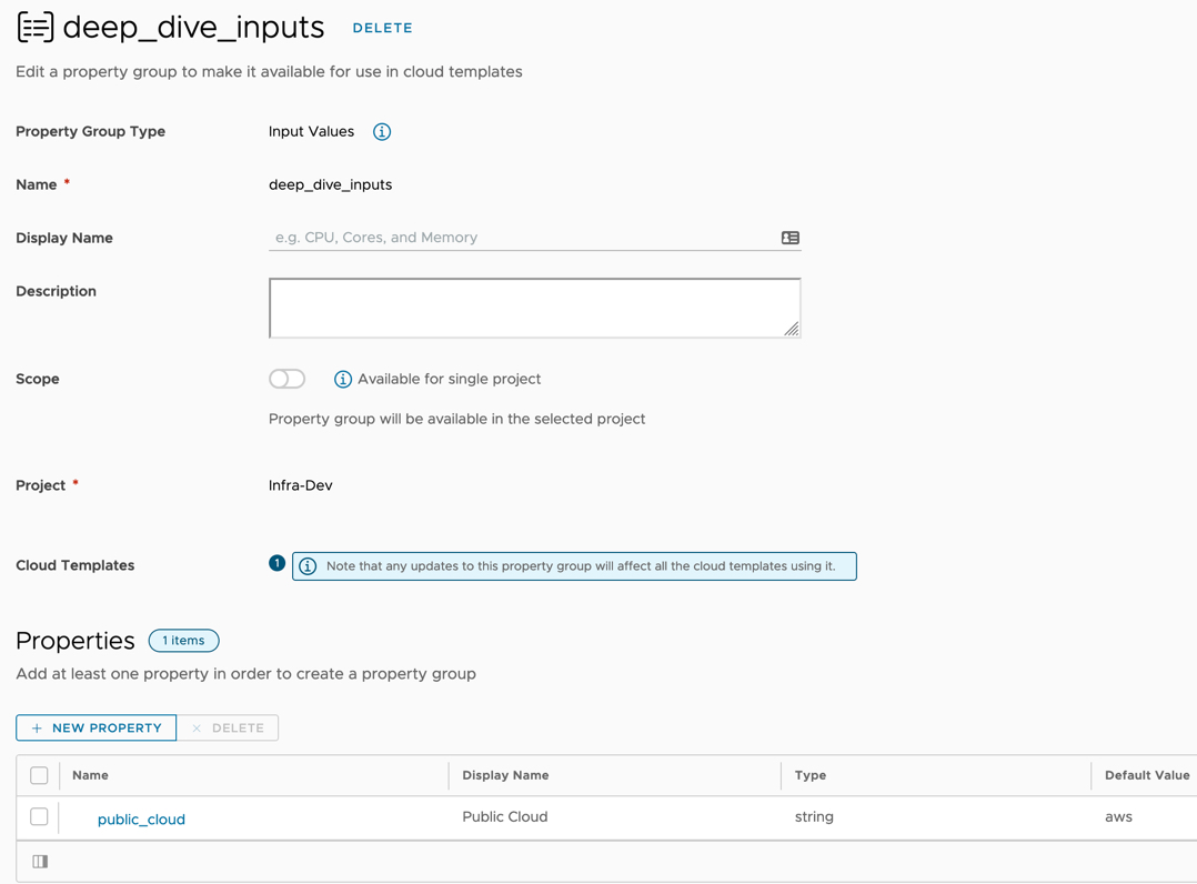 vRA - New Property Group - Example