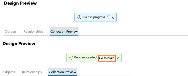 vRealize Operations Management Pack Builder - Build the management pack - Design Preview - Collection Preview - Build in progress