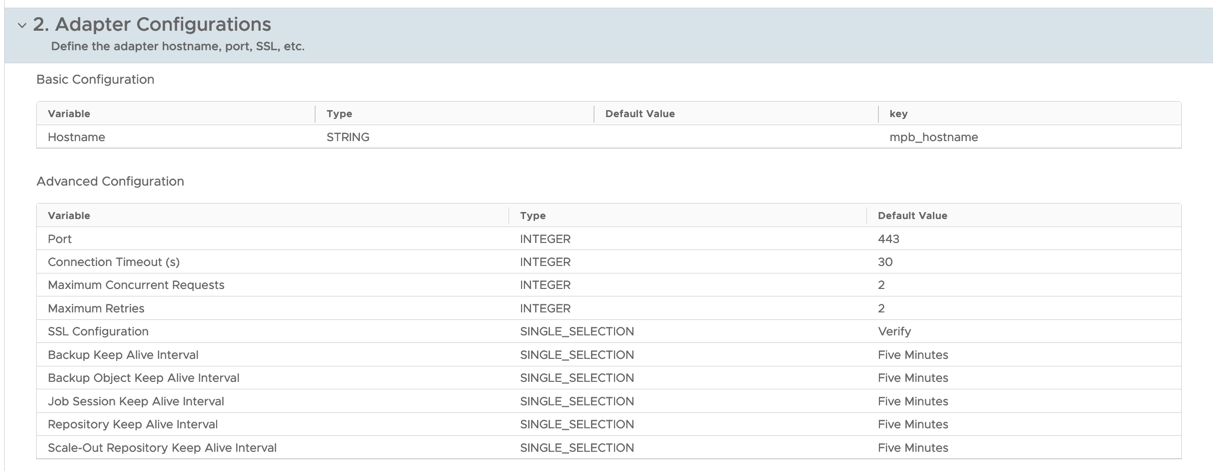 vRealize Operations Management Pack Builder - Configuration - Adapter Configurations