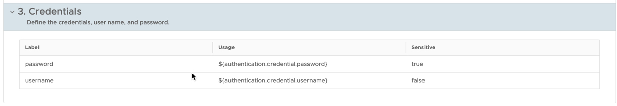 vRealize Operations Management Pack Builder - Configuration - Credentials