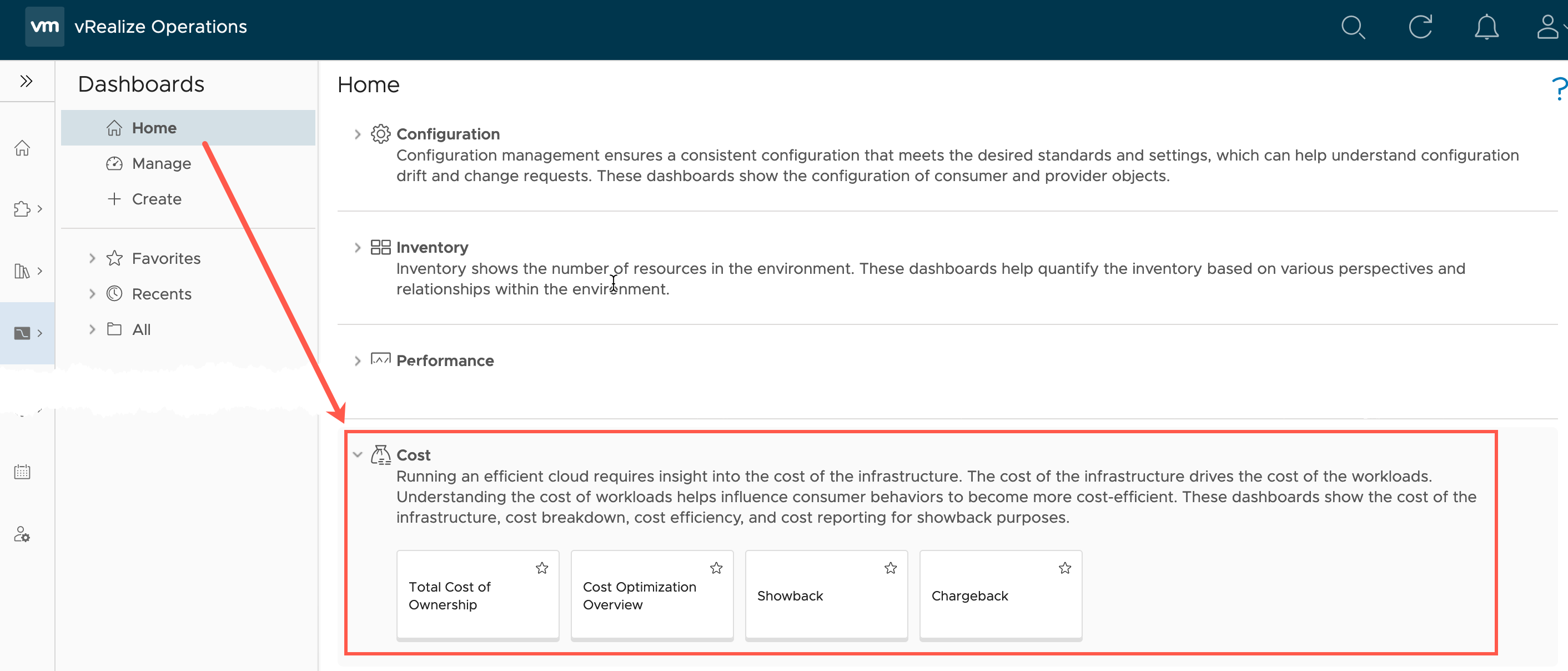 vRealize Operations - Costing - Cost Dashboards