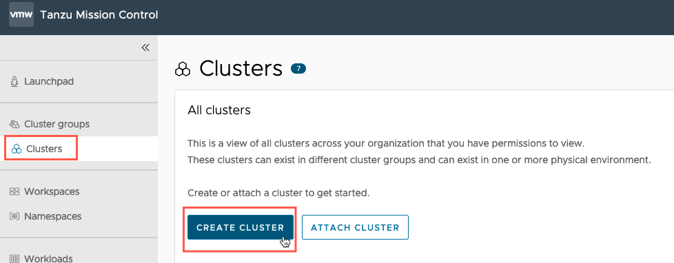 Managed Tanzu Kubernetes Service - VMC - TMC - Create Workload Cluster
