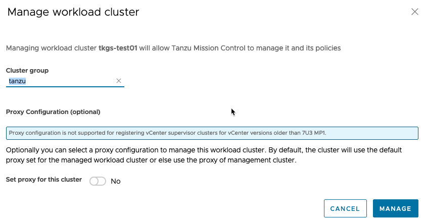Managed Tanzu Kubernetes Service - VMC - TMC - Management Cluster - Workload Clusters - Manage Workload Cluster