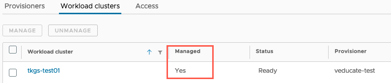 Managed Tanzu Kubernetes Service - VMC - TMC - Management Cluster - Workload Clusters - Managed Workload Cluster