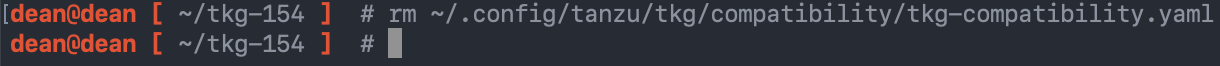 Tanzu Kubernetes Grid - Upgrade - update the Tanzu CLI - remove tkg-compatibility.yaml