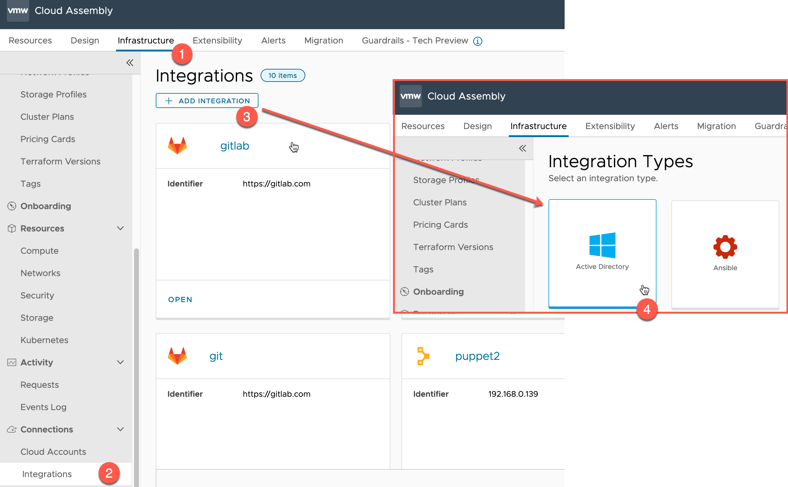 vRealize Automation - Configure LDAPS - Cloud Assembly - Integrations - Active Directory