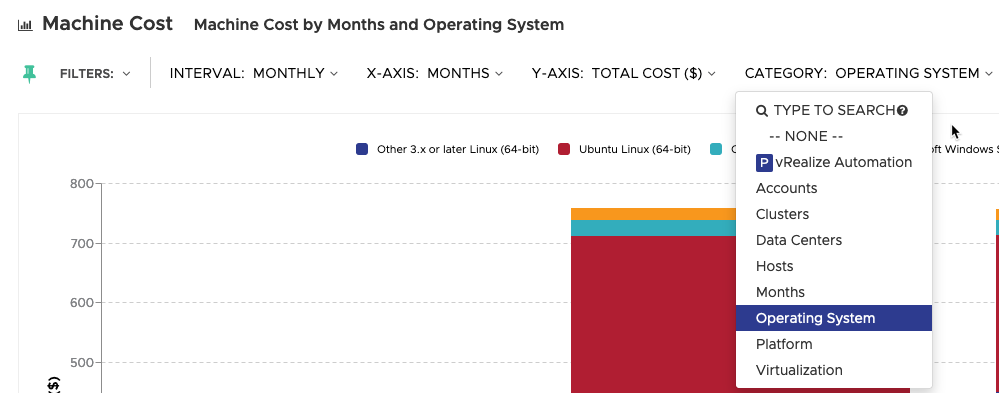 vRealize Operations - CloudHealth Integration - CloudHealth - Data Center - Multicloud - Cost History - Categories