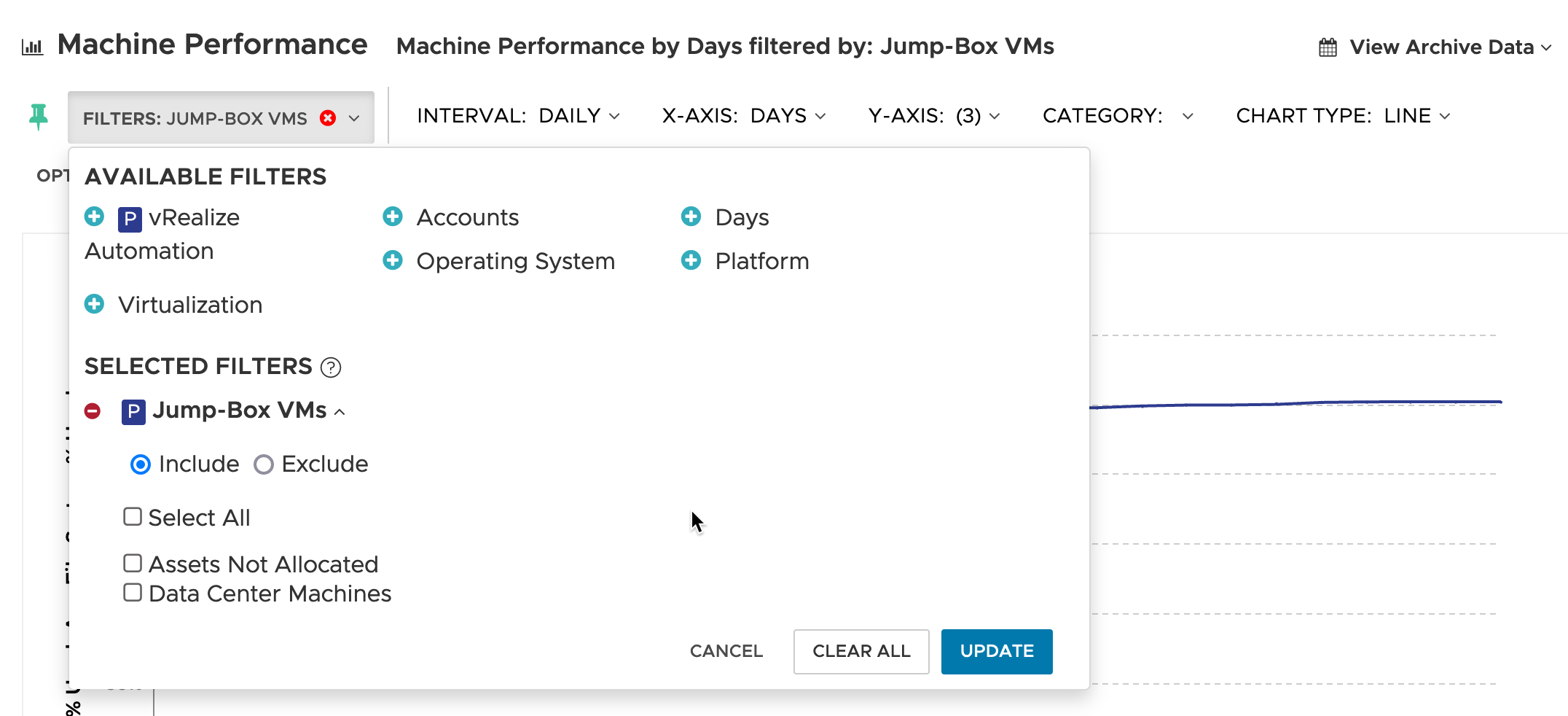 vRealize Operations - CloudHealth Integration - CloudHealth - Data Center - Reports - Filter - Perspective