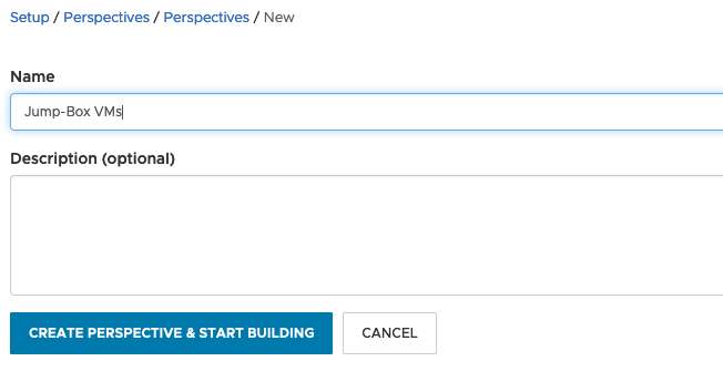 vRealize Operations - CloudHealth Integration - CloudHealth - Data Center - Setup - New Perspective