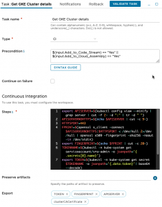 vRA GKE - Pipeline - Model - Stage - Add GKE Cluster to vRA - Task - Get GKE Cluster Details