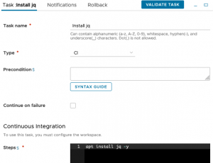 vRA GKE - Pipeline - Model - Stage - Add GKE Cluster to vRA - Task - Install jq