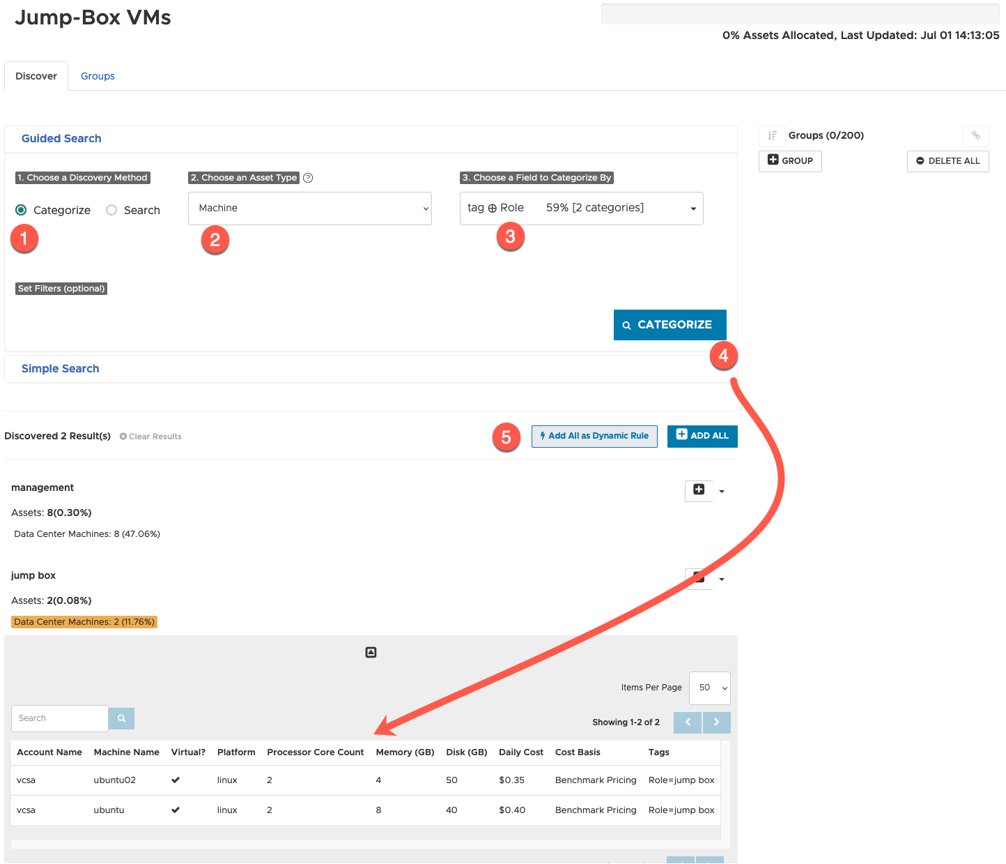 vRealize Operations - CloudHealth Integration - CloudHealth - Data Center - Setup - New Perspective - Dynamic Configuration