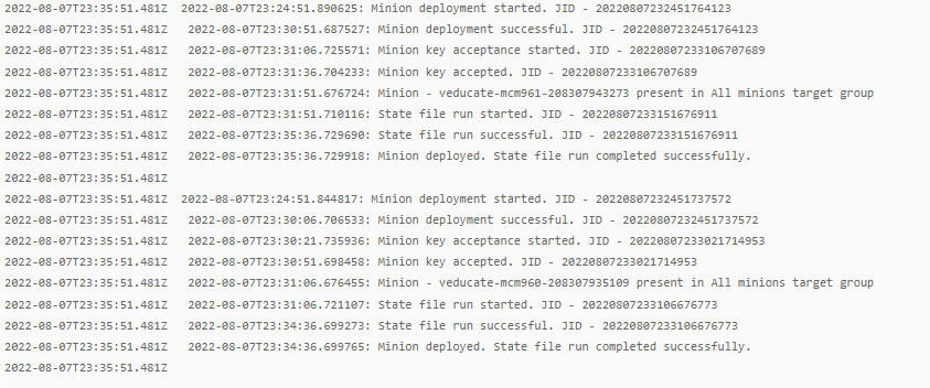 vRA SaltStack Config - Cloud Template - Deploy - Multiple Machines - CREATE_IN_PROGRESS task for the Saltstack Resource