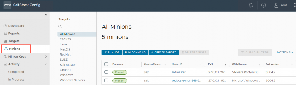 vRA SaltStack Config - Minion