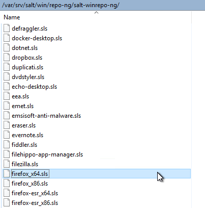 vRA SaltStack Config - win-repo folder and files