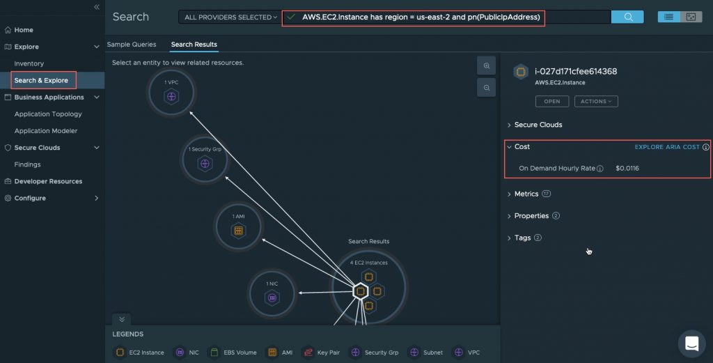VMware Aria Hub - Getting Started with AWS - Search & Explore