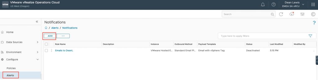 vROPS - Custom Payload - Alerts - Notifications