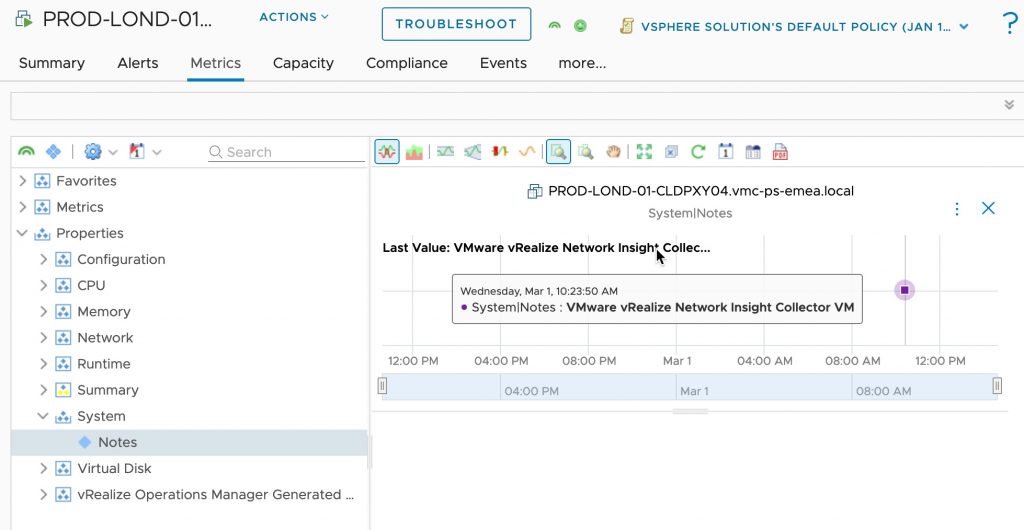 vROPs - VM Notes - Virtual Machine Property - System - Notes