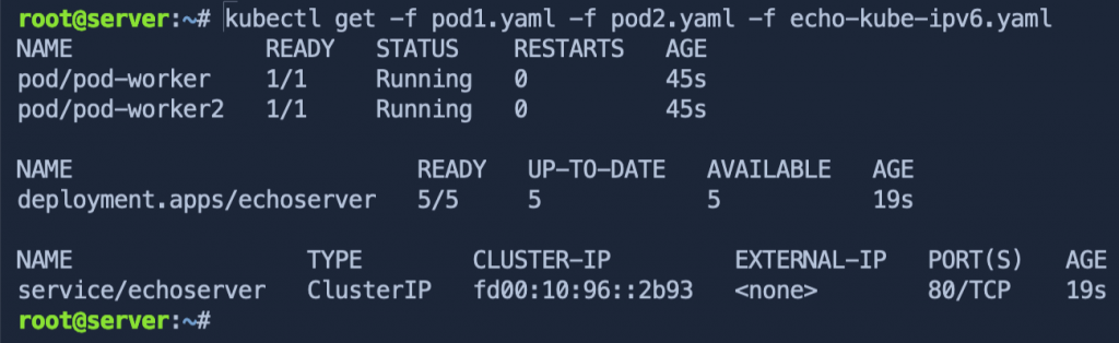 kubect get -f multiple files